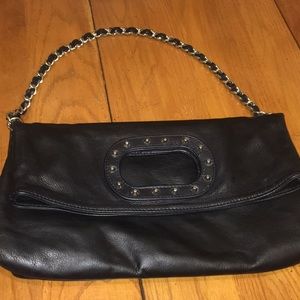 Black leather Vera Pelle purse